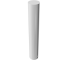 Barrier bollard | Steel tube  323 x 5 mm | stationary | for setting in concrete | hot-dip galvanized | total length: 2400 mm | with welded steel cap